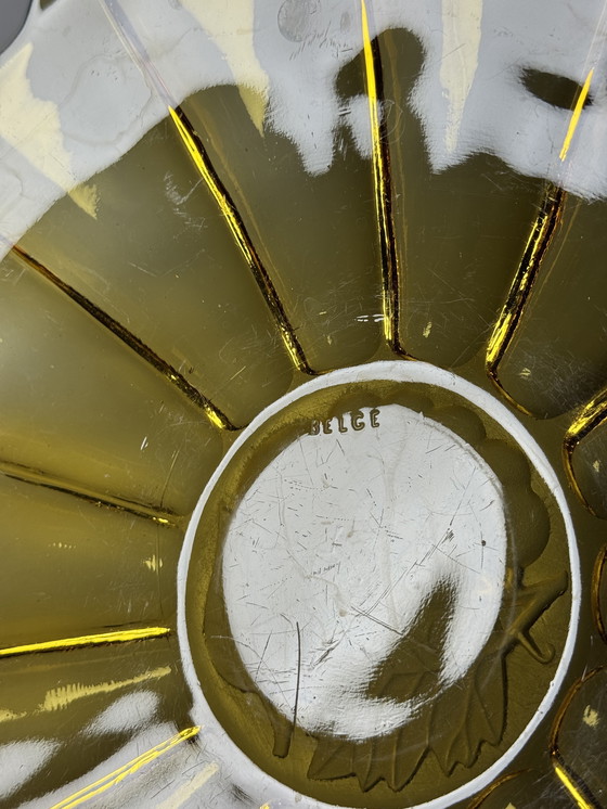 Image 1 of Cuenco y plato bajo mesa, década de 1930 - Verrerie de Scailmont