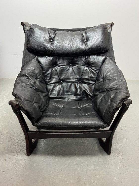 Image 1 of Design Mid-Century, set di 2, sedie a sdraio “Trega” di Tormod Alnæs per Sørlie Møbler, Norvegia, anni '70