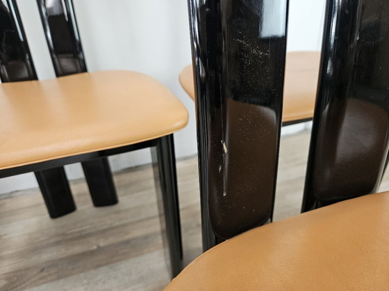 Set aus 6 Pierre Cardin Stühlen aus schwarz lackiertem Holz, 1970 – Esszimmerstühle, Wood (photo 14 of 20)