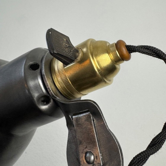 Image 1 of OUDE INDUSTRIËLE WANDLAMP “GRAS RAVEL” N° 204 Halfvast