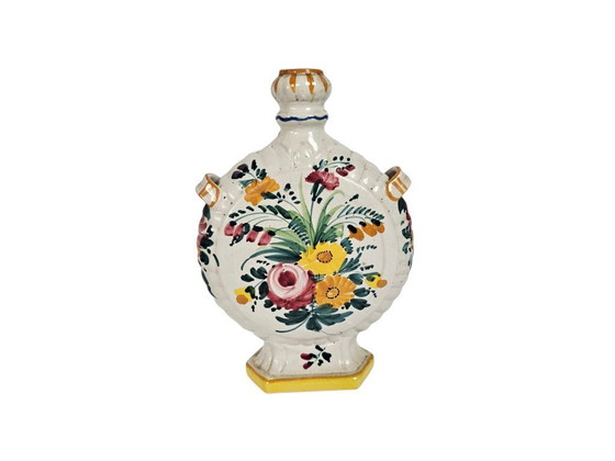 Image 1 of Deruta – Pilgerflasche – Keramik – handbemalt – Italien – 1950er Jahre