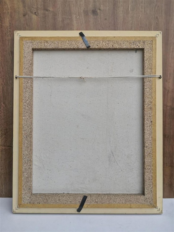 Image 1 of Vintage oil on canvas by Irène Cafieri - "Riverbank in Autumn" (44 x 54 cm)