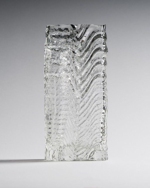 Rosenthal Studio Line "Glasstruktur" Brutalist Vase by Martin Freyer, Germany, 1970s