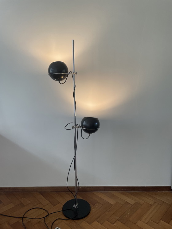 Image 1 of Lampada da terra vintage - Lampada a globo Gepo