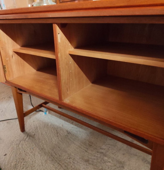Image 1 of Credenza scandinava vintage in teak con piano di scrittura, anni '60