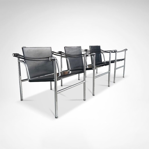 Sillón vintage LC1 de Le Corbusier y otros para Cassina, juego de 3