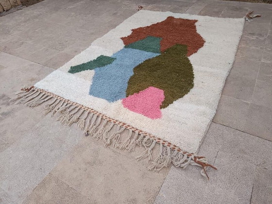 Image 1 of Alfombra bereber pequeña tejida a mano con coloridos estampados, 100/200 cm.