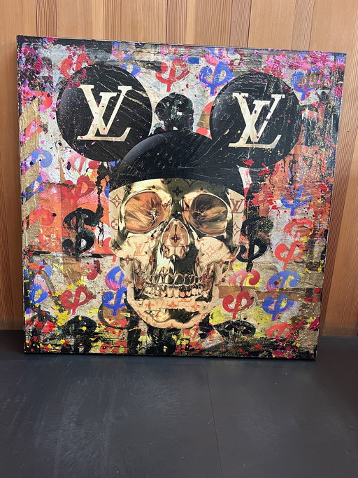 Pop-Art "LV-Schädel" von Karin Vermeer