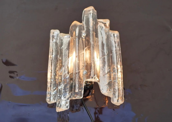 Image 1 of Deutsche Wandleuchte aus Glas von Fischer Leuchten, 1970er Jahre