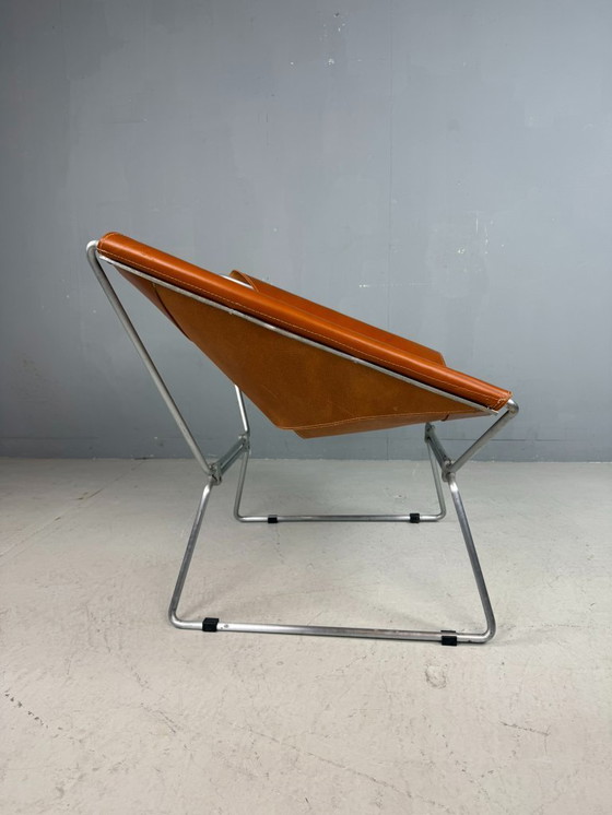 Image 1 of Poltrona in pelle cognac AP-14 di Pierre Paulin per A. Polak, 1955