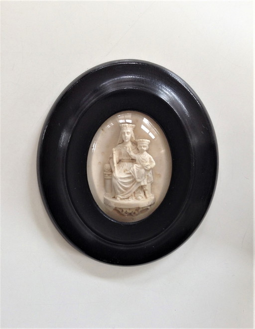 Antique Reliquary Reliquary Holy Mary With Child Jesus