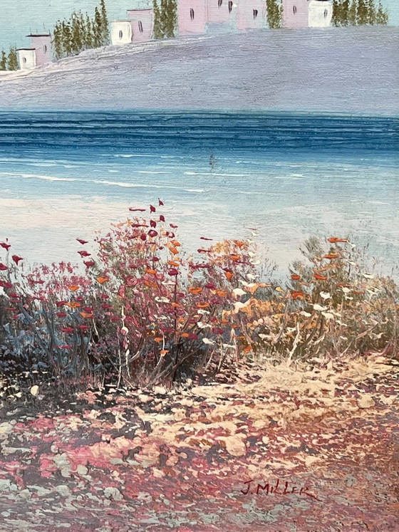 J. Miller. "Wandel langs de rivier." Olieverf op doek. Impressionisme. – Schilderijen & Tekeningen, Canvas (photo 4 of 6)