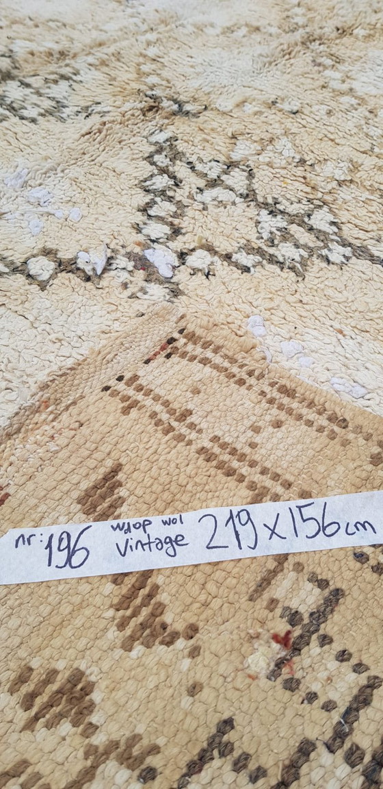 Image 1 of Handgeknoopt Berber kleed wol 219x156cm