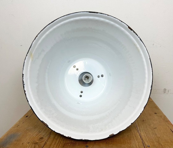 Image 1 of Industrial Black Enamel Factory Pendant Lamp, 1960s