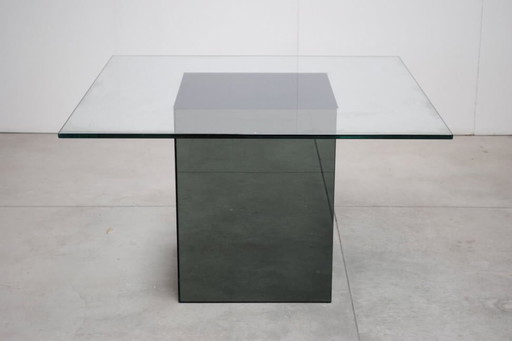 Table in smoked glass by Nanda Vigo for Acerbis, 70s