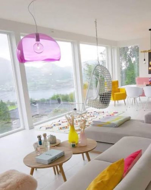 3 x kartell fly big cardinal red lamp – plafondlampen, Plexiglass (photo 2 of 6)