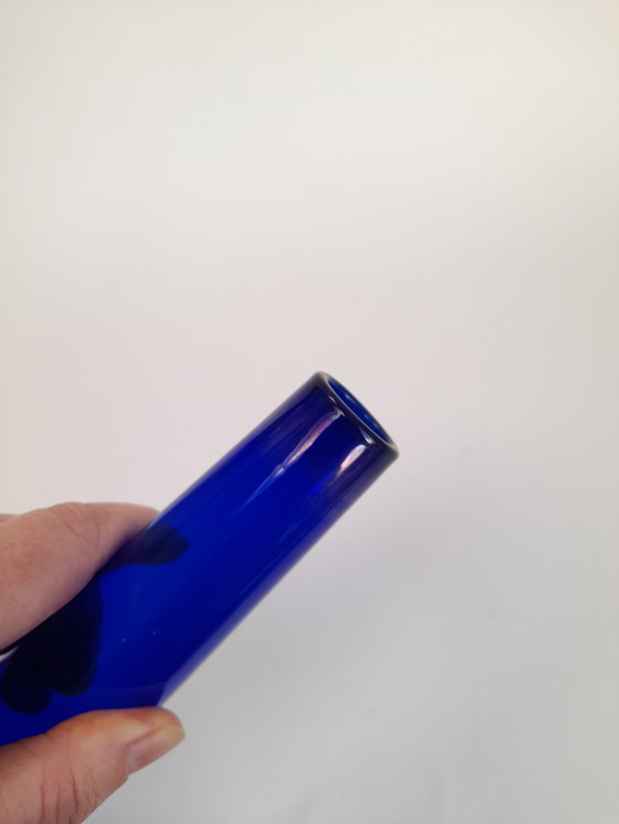 Image 1 of Vase bleu Per Lütken pour Holmegaard années 60
