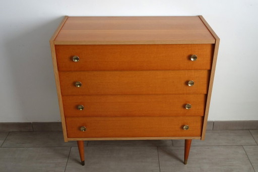 Commode Vintage 4 Tiroirs Années 70 – ladekasten, Wood (photo 2 of 12)
