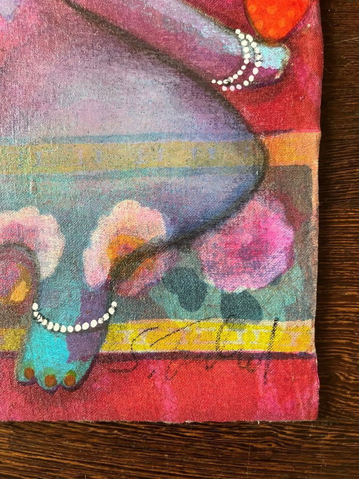 Signed work in mixed media Sabine Tuchel