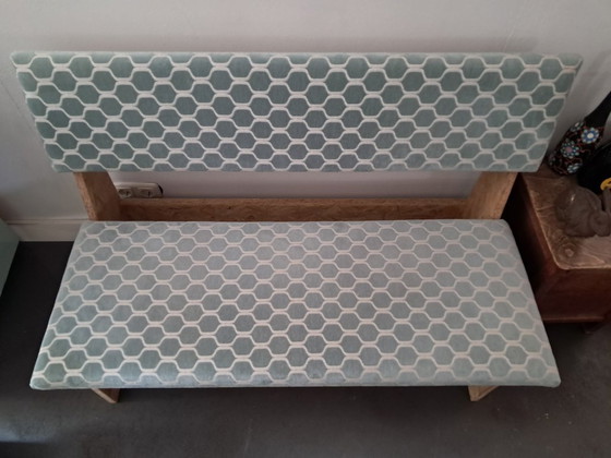 Image 1 of Dining room bench 2 seater velour fabric