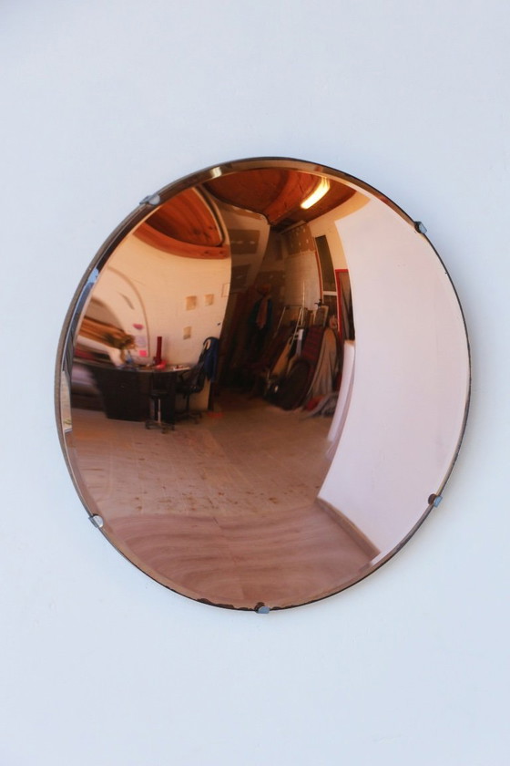 Image 1 of Vintage Salmon Witch Mirror - 50/60 Design - 35 cm