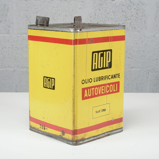 AGIP 1970 Schmierölkanister – Dekorative Objekte, Metall, Retro (photo 2 of 10)