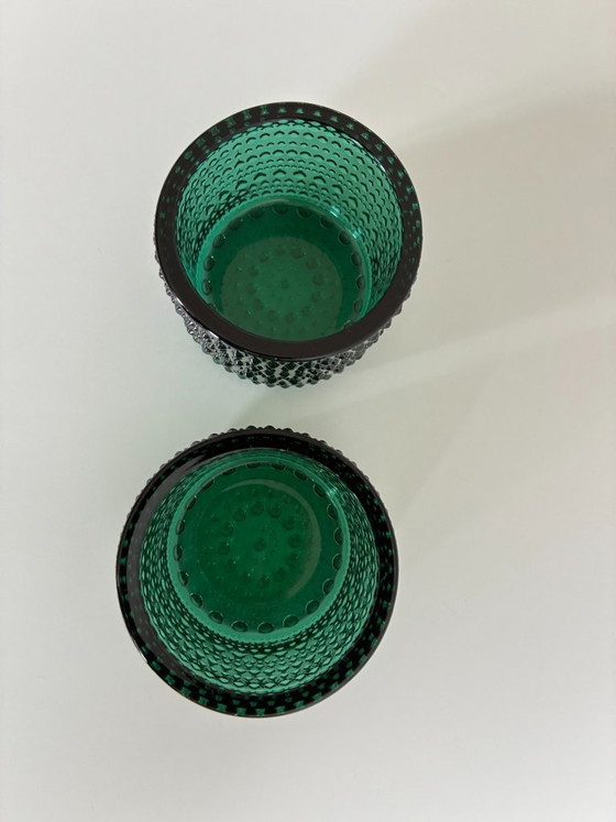 Image 1 of Iittala Kastehelmi Sfeerlicht Groen, Set van Twee Stuks