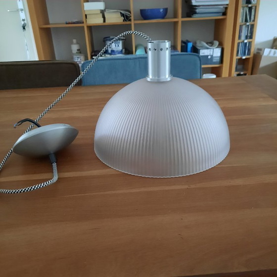 Image 1 of Lampada a sospensione vintage con vetro rigato del negozio per la casa Habitat