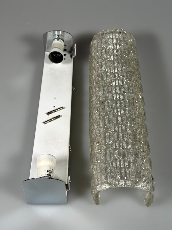 Image 1 of 60er 70er Jahre Wandleuchte Wandlampe Wall Sconce Eis Glas Space Age Design