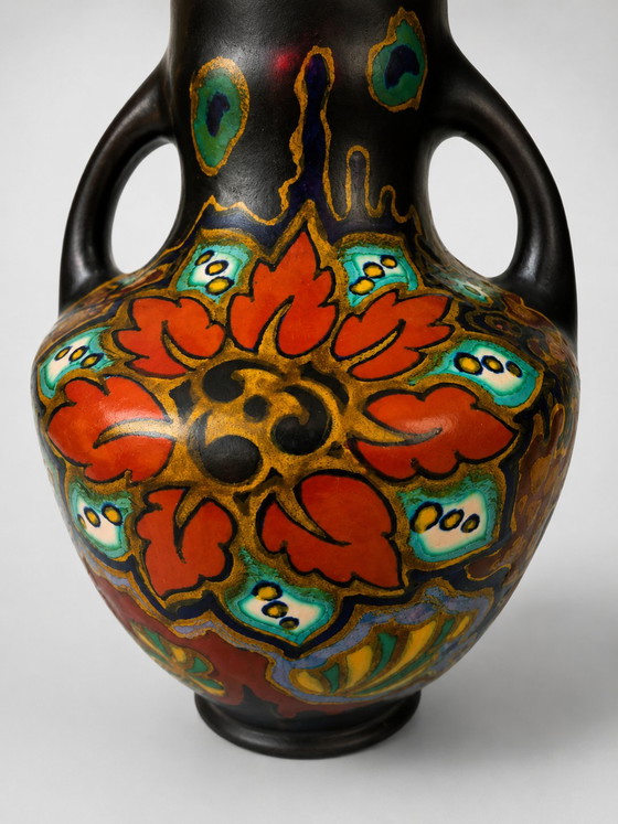 Ivora Gouda 'Princess' Art Deco Ear Vase – ca. 1925 – 30 cm – Ceramic (photo 6 of 7)