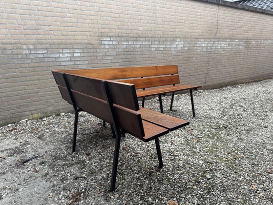 Image 1 of corner sofa for garden or dining table - industrial school style