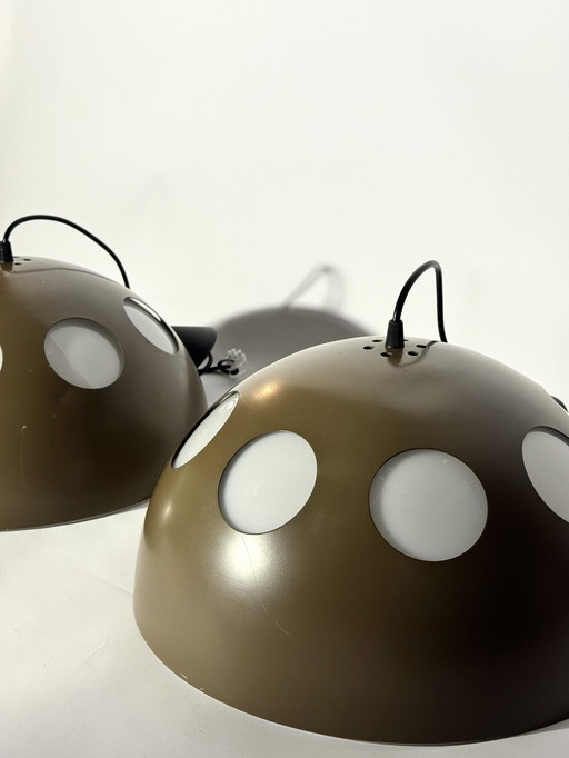 2x RAAK Amsterdam El Duomo Lampade marroni, retrò, futuristiche, senza tempo, stile spaziale