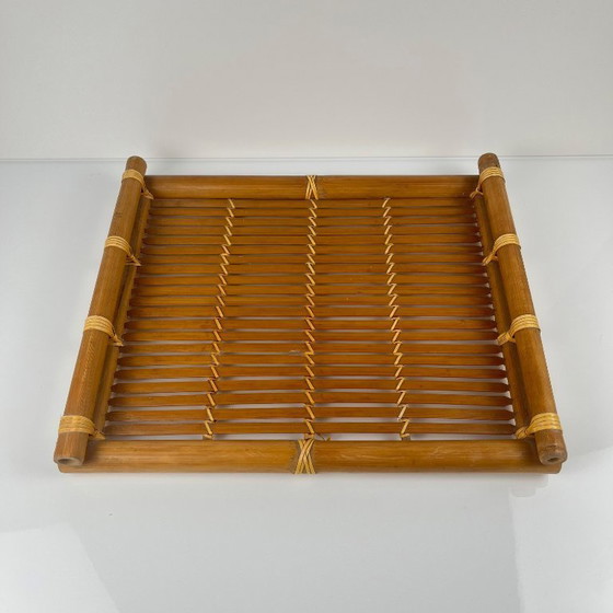 Image 1 of Bambustablett mit Griff, 1960/70