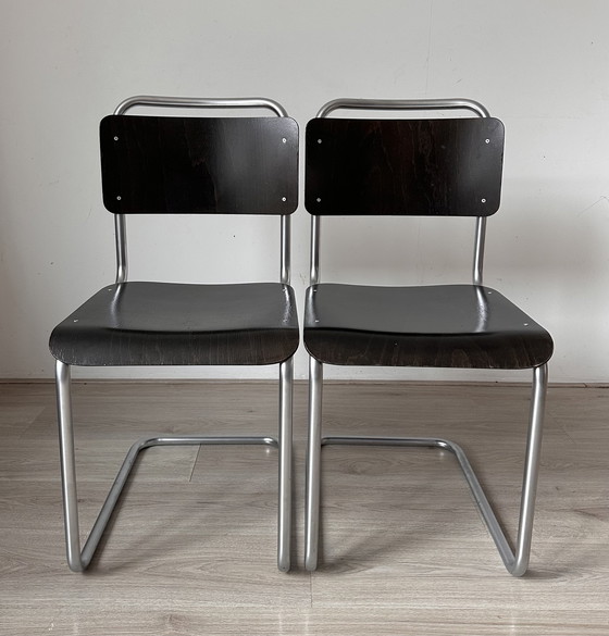 Image 1 of 4x Gispen 101 design dining chairs