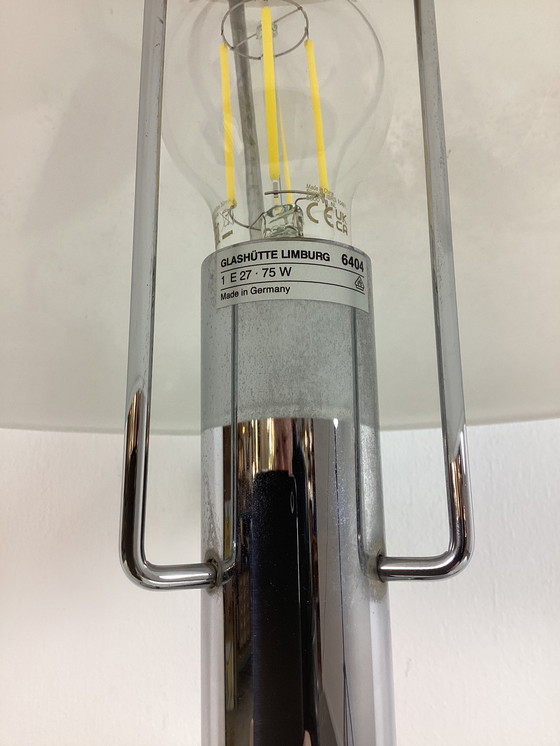 Image 1 of Glashütte Limburg années 1990 lampe design moderniste verre chrome