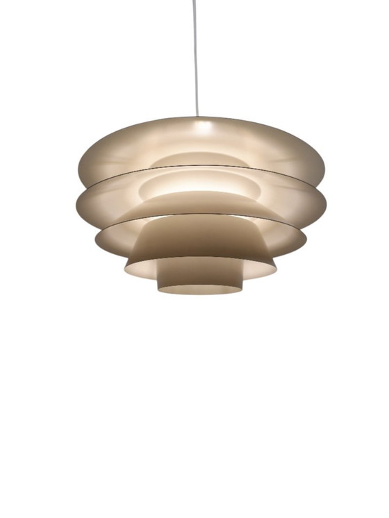 Lampada a sospensione danese modello Verona, anni '70 – nordisk solar, Lampade a sospensione, Alluminio (photo 2 of 5)