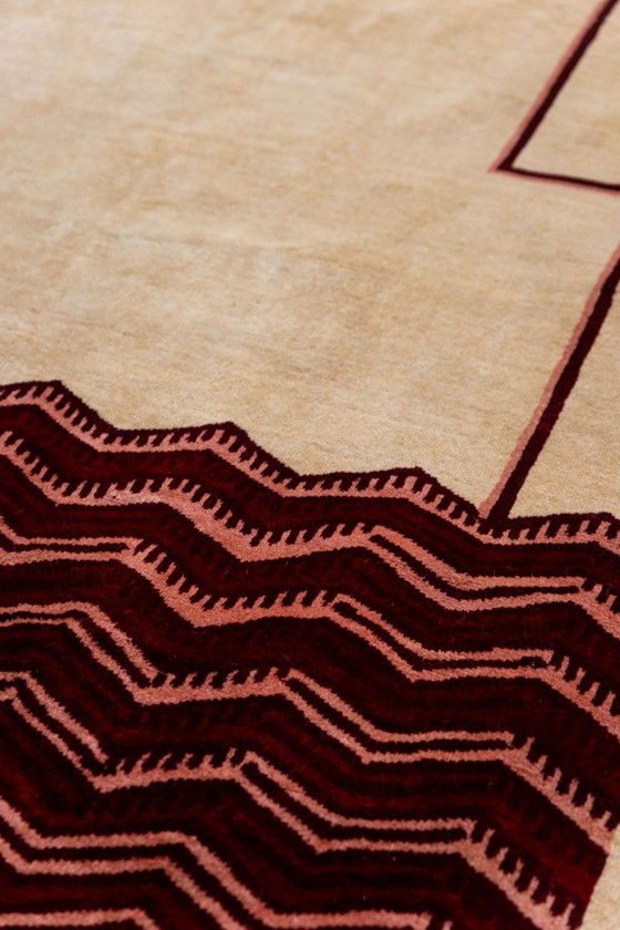 Image 1 of Tappeto o arazzo in lana in stile Art Déco. Opera contemporanea.