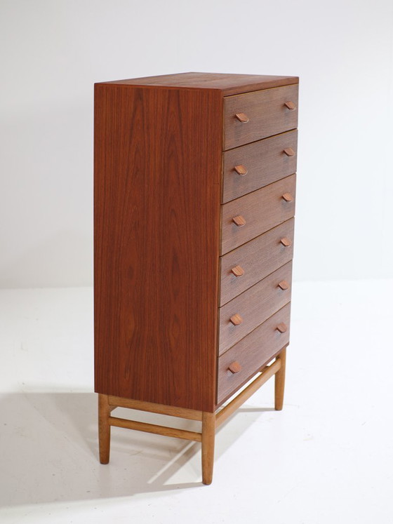 Image 1 of Poul Volther F17 tall chest of drawers teak Danish 1950s