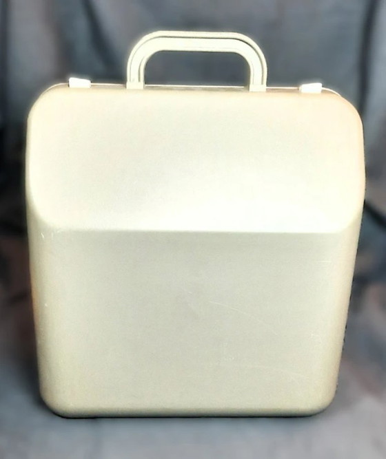 Image 1 of (W003) Machine à écrire portable HEMA 44K vintage – Comme neuve avec ruban encreur neuf !