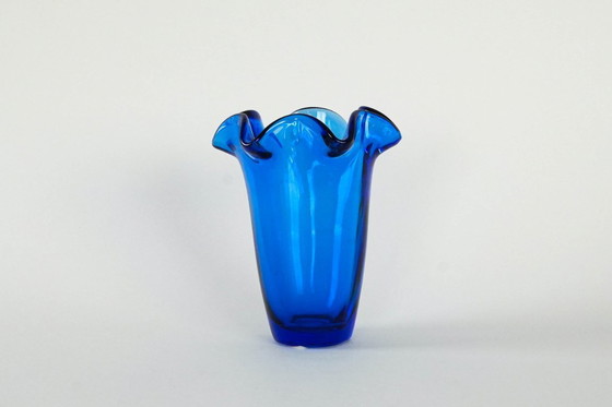 Image 1 of Cobalt glass vase, Danish design, 1970s, made in Denmark