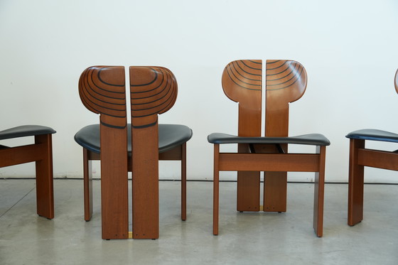 Image 1 of Afra & Tobia Scarpa ‘Africa’ Dining Chair – Walnut & Leather, 1975