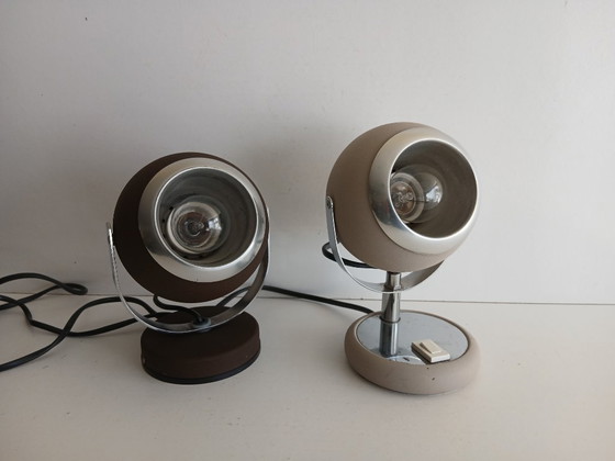 Eyeball Lampen – Vintage – 1970’s – Tafellampen, Metal (photo 8 of 8)