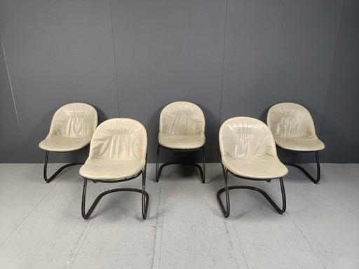 Gastone Rinaldi 'Pascale' eetkamerstoelen, 1970S - set van 5