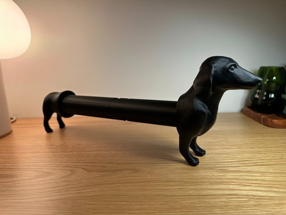 Image 1 of Dachshund Paper Towel Holder | Black