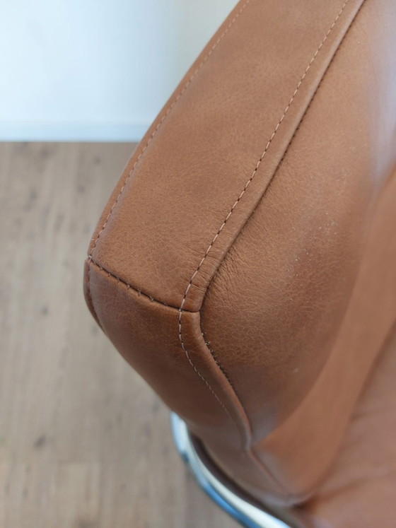 Poltrona in pelle con struttura cromata, stile Gispen, Poltrone, Plastica, Nero (foto 7 di 11)