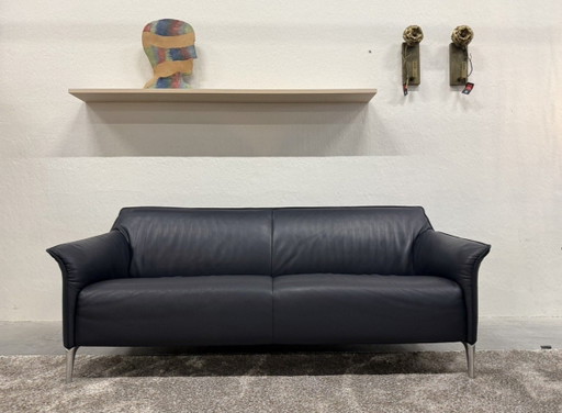 Leolux Mayon sofa set 3 & 2 seater Blue leather