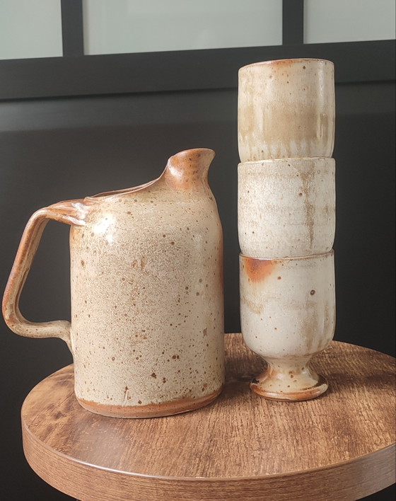 Image 1 of Servizio trio in gres pirite, Puisaye, Jean-Pierre Prud'homme.

