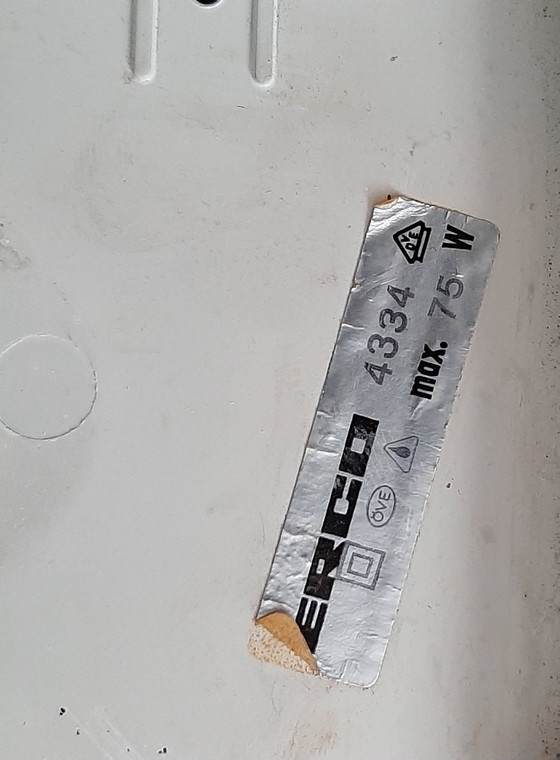 Image 1 of Ceiling light Erco Leuchten, iceglass bakelite 1960s