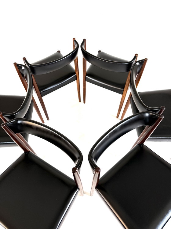 Image 1 of Ensemble de 6 chaises de salle à manger danoises vintage des années 60