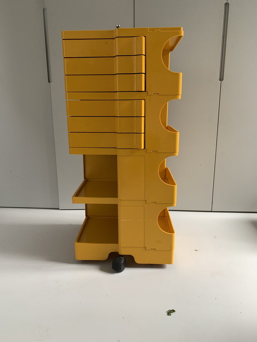 Boby Trolley Joe Colombo Yellow, Extra High